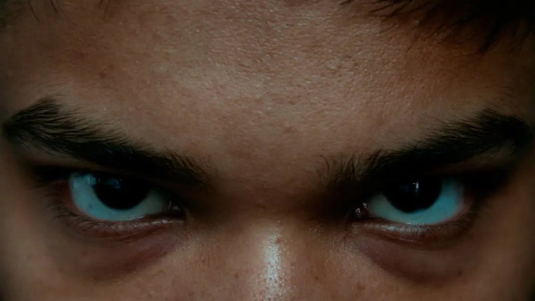 persons face in close up